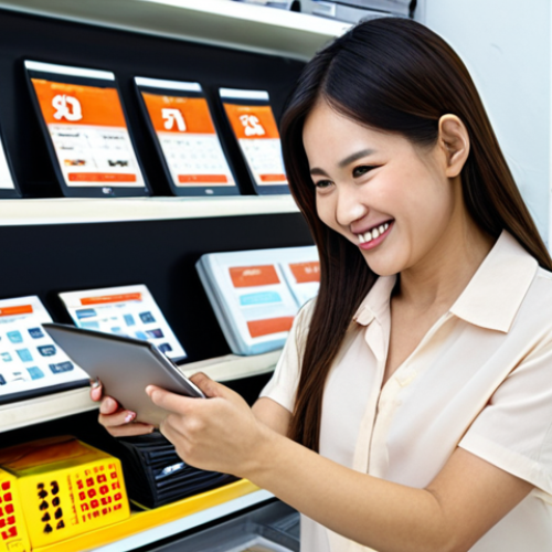 **

"A Vietnamese SME owner looking at a simple dashboard on a tablet showing sales figures and customer feedback. The owner is smiling and pointing at a positive trend. The background shows a busy, but organized, small shop or office setting. Focus on a sense of empowerment and easy understanding of the data."

**