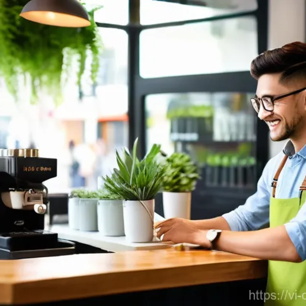 스몰 데이터 분석 접근법의 변화 - **Prompt for personalized cafe experience:**
"A cozy, brightly lit modern cafe in a lively urban...