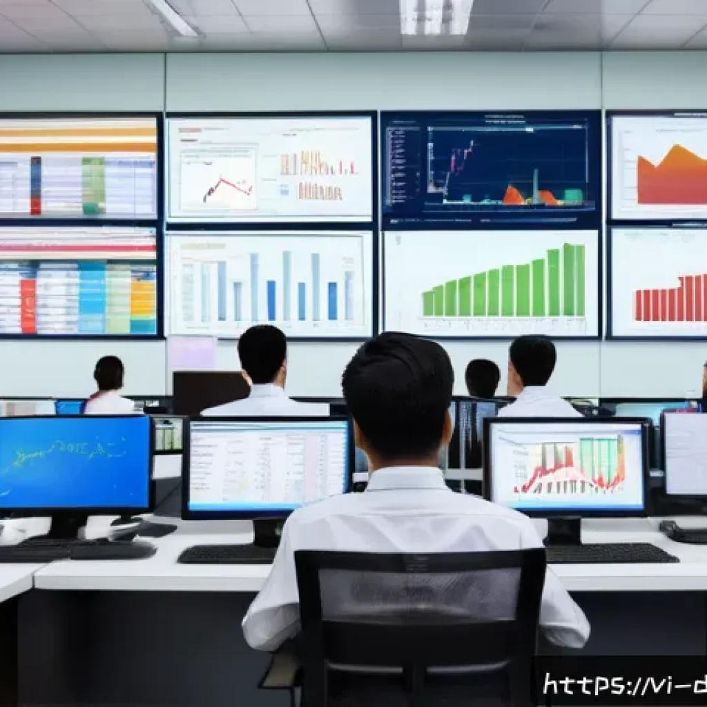 스몰 데이터로 시장 트렌드 분석하기 - A detailed business office scene in Vietnam showing a diverse team of professionals analyzing small,...