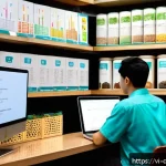 Home 21 스몰 데이터 활용을 위한 예산 관리 - A Vietnamese small retail shop interior showing a local shop owner analyzing customer purchase data ...