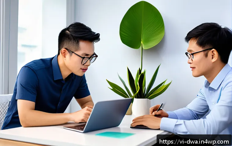 스몰 데이터 활용을 위한 시나리오 분석 - A modern Vietnamese small business office setting with a diverse team of professionals analyzing det...
